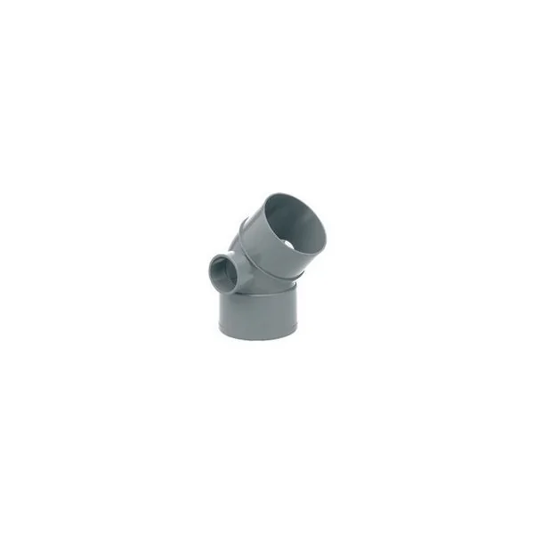 Codo pvc doble toma mh 110/50-50 45º