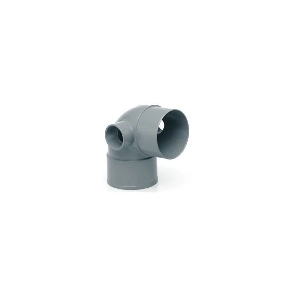 Codo pvc doble toma mh 110/50-50 90º