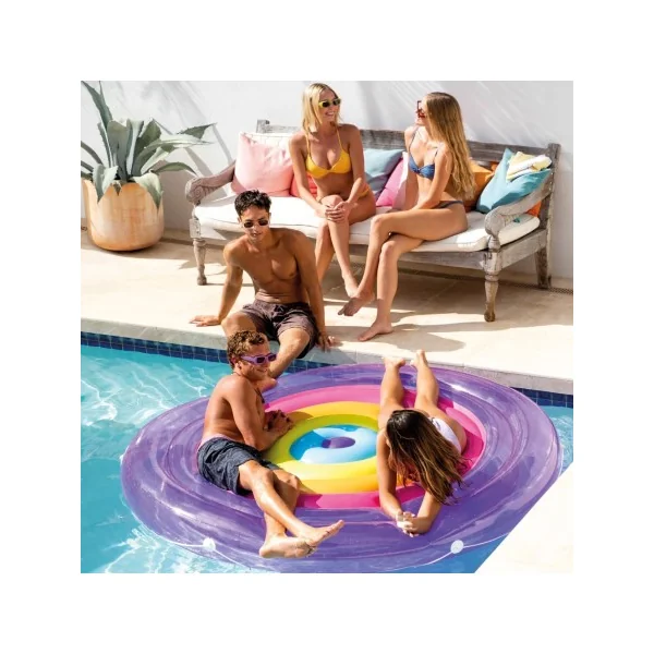 Colchoneta hinchable arcoíris Ø201 cm - Imagen 2