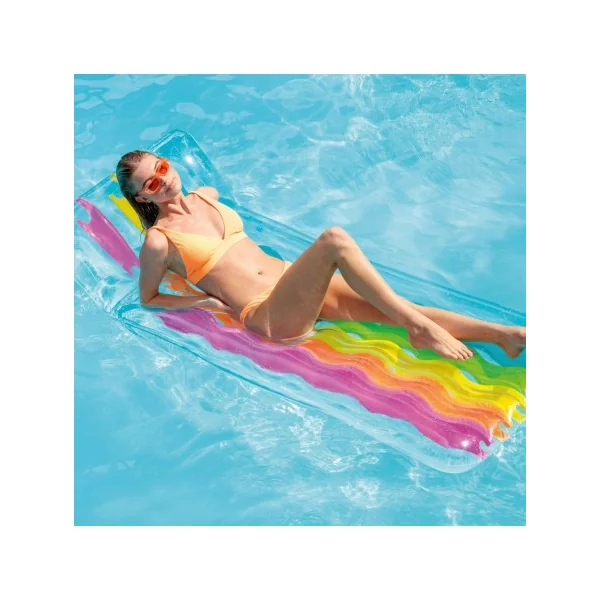 Colchoneta hinchable INTEX arcoíris 84x203 cm - Imagen 2