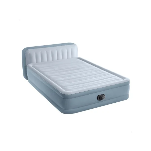 Colchão inflável duplo com cabeceira Deluxe Plush Headboard