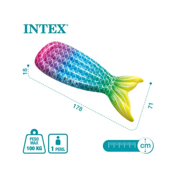 Colchão insuflável INTEX cauda de sereia - Imagen 7