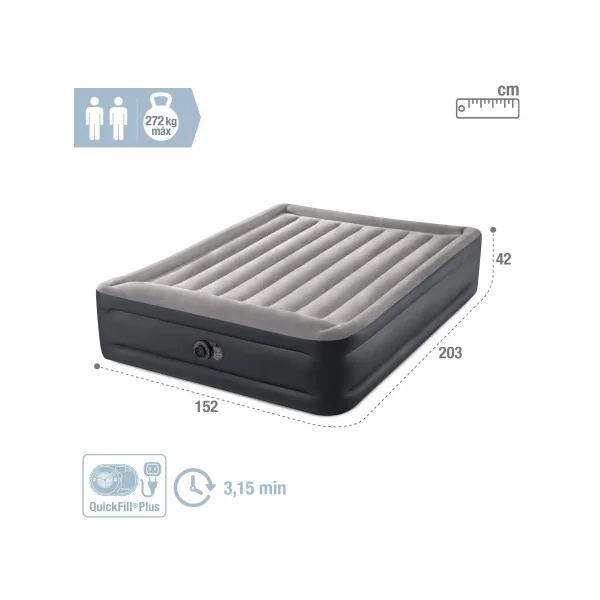 Colchón hinchable doble Plus Deluxe Pillow Rest Raised Queen - Imagen 5