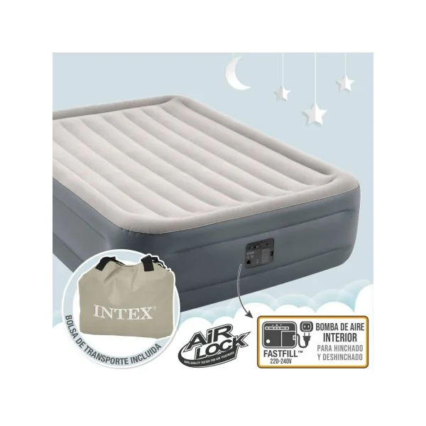 Colchón hinchable doble Plus Essential Rest Queen - Imagen 4