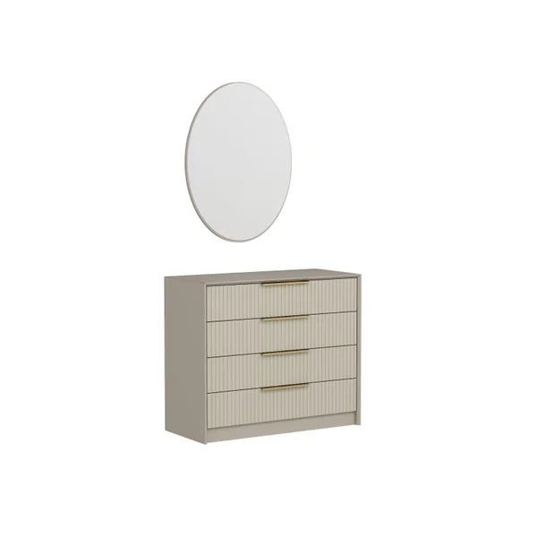 Commode en bois "Kale" - 100 x 45 x 85 cm - Beige