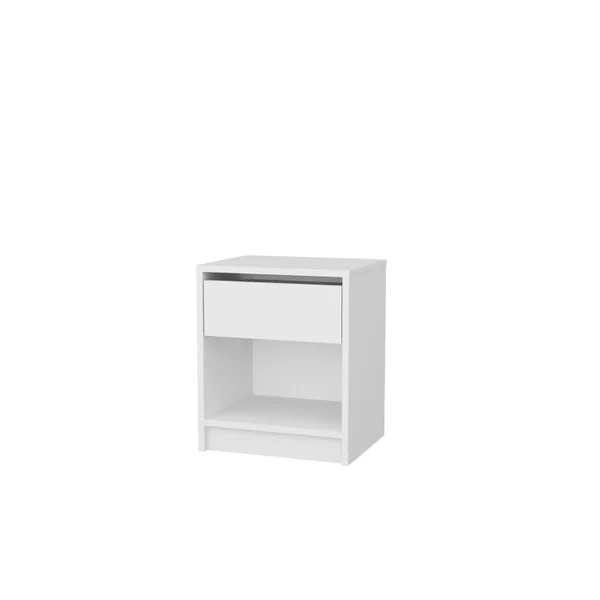 Comodino in legno "Sheridan" - 45 x 40 x 53 cm - Bianco