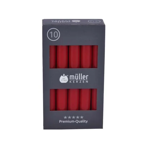 Conjunto 10 Velas Candelabro Müller 175/20Mm Rojo