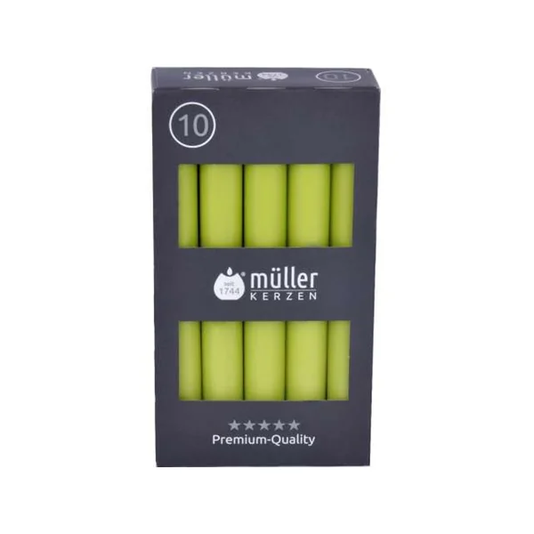 Conjunto 10 Velas Candelabro Müller 175/20Mm Verde