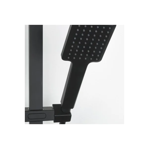 Conjunto ducha extensible termostática negro mate nine xtreme