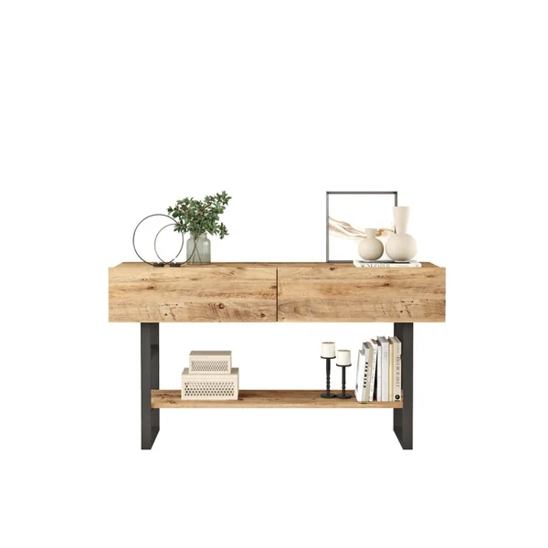 Consolle in legno "ML23" - 138 x 43 x 75 cm - Beige