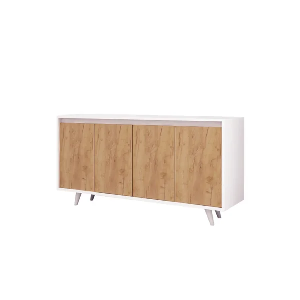 Credenza in legno "Nossa" - 140 x 40 x 86 cm - Marrone