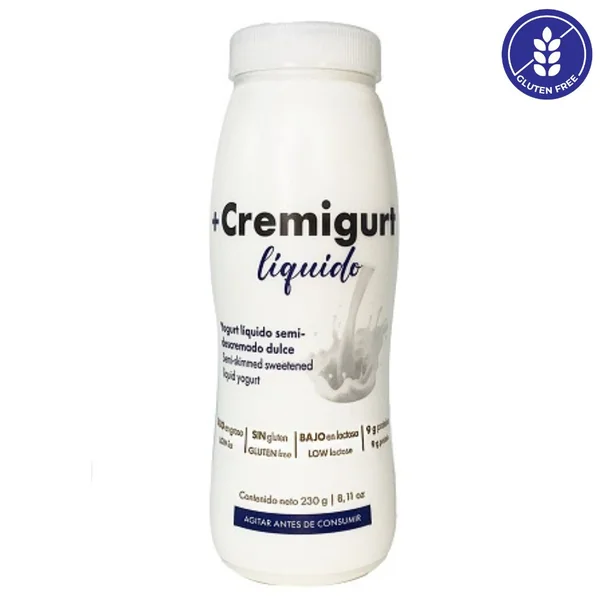 Cremigurt Yogurt Liquido Semidescremado Dulce 230gr - Imagen 2