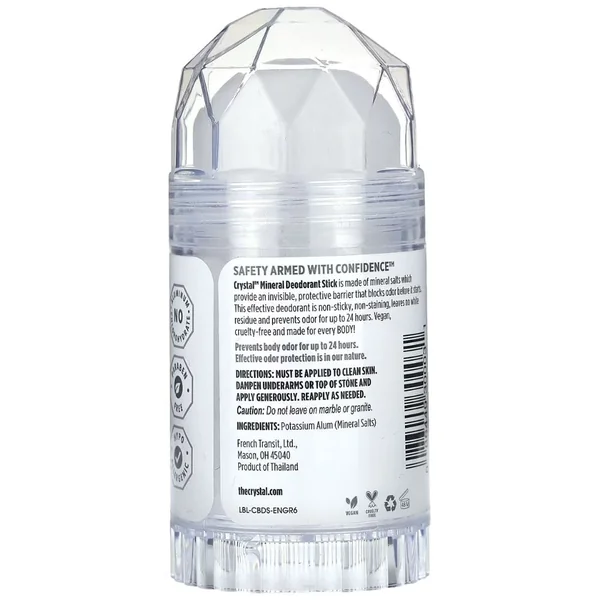 Crystal Mineral Deodorant Stick Unscented 120gr - Imagen 2