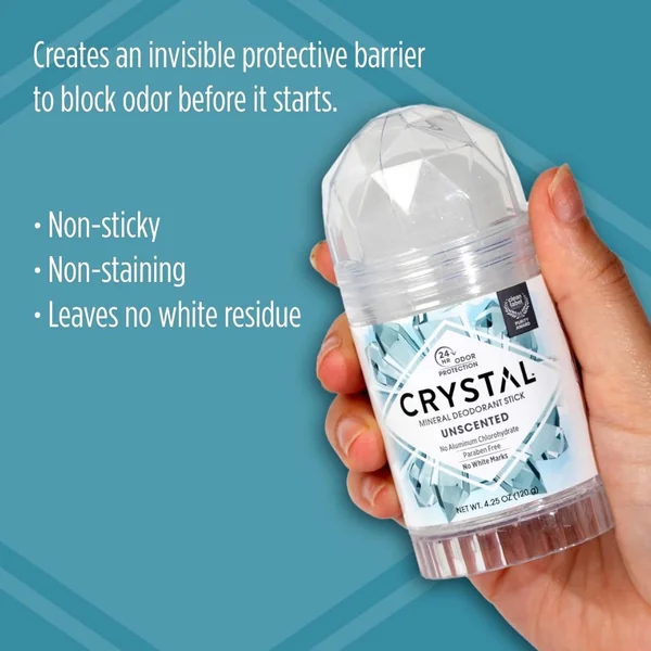 Crystal Mineral Deodorant Stick Unscented 120gr - Imagen 3