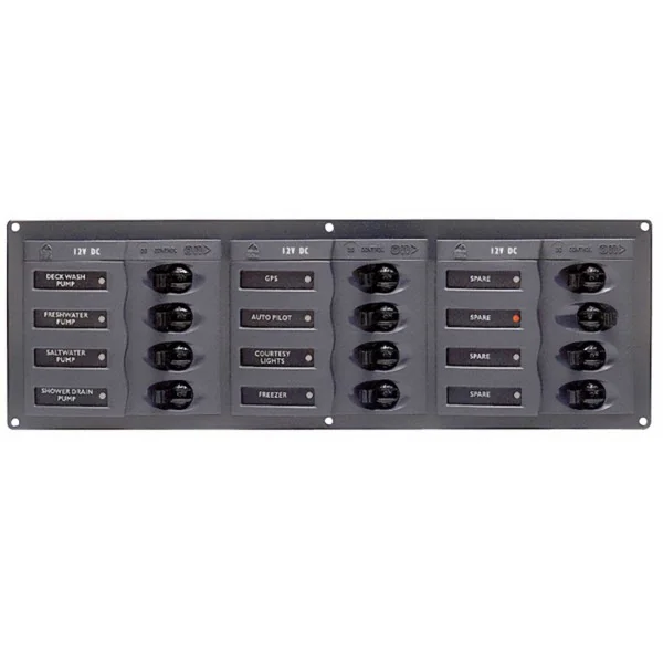 Cuadro eléctrico con 12 disyuntores de CC Classic - horizontal