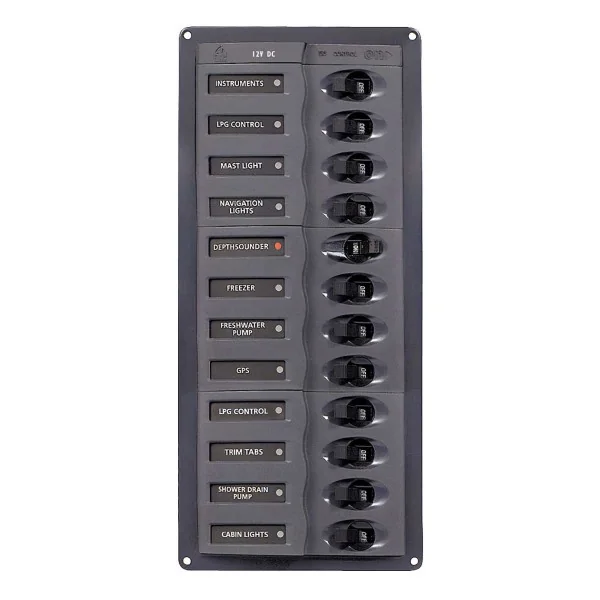 Cuadro eléctrico con 12 disyuntores de CC Classic - vertical