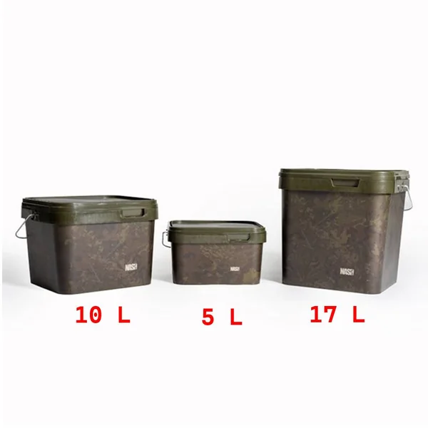 CUBO NASH Spot On Rectangular Bucket Camo 5 L - Arapaima Fishing
