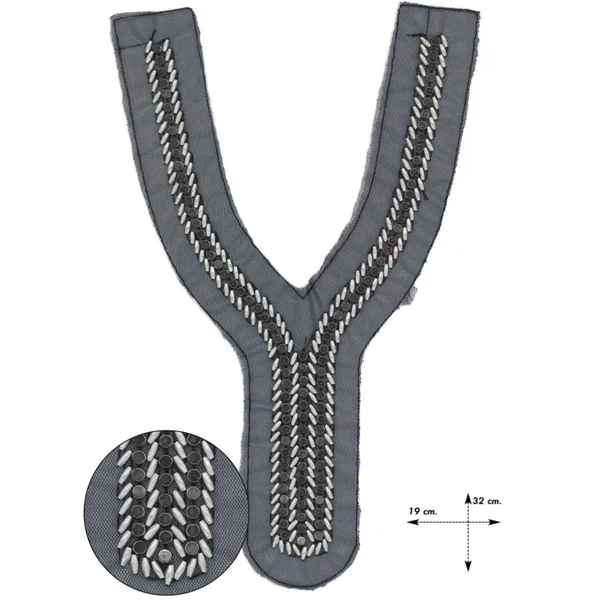 Cuello abalorios metalizado Campobasso