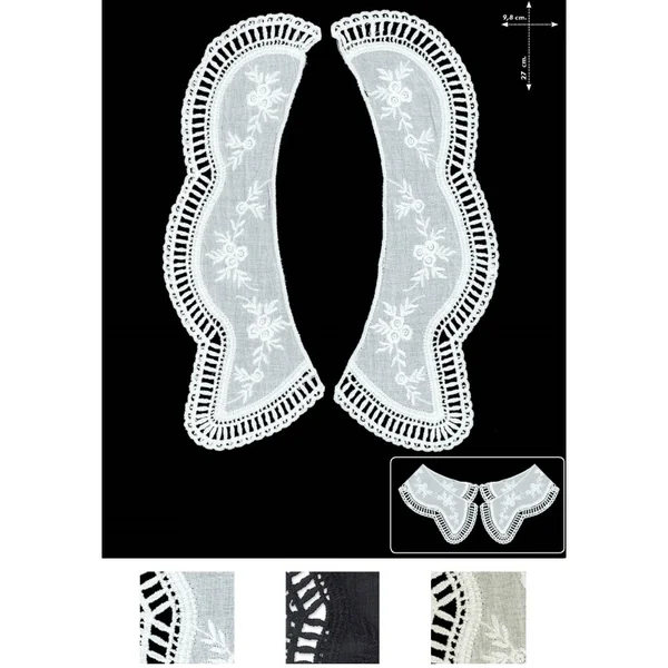 Cuello batista bordado 584115