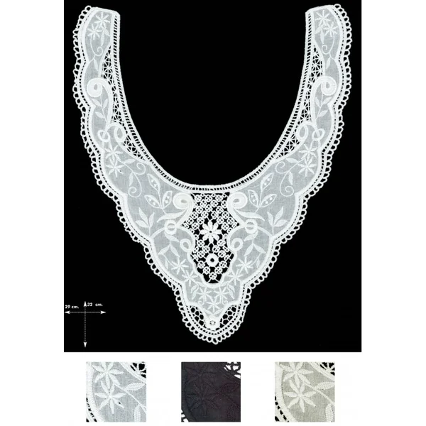 Cuello batista bordado 584116