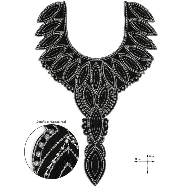 Cuello bordado Pedrería Maiori
