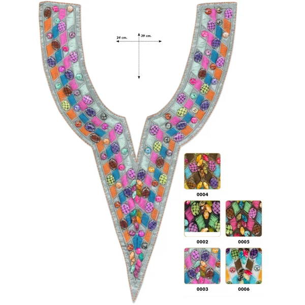 Cuello bordado pedrería Verona