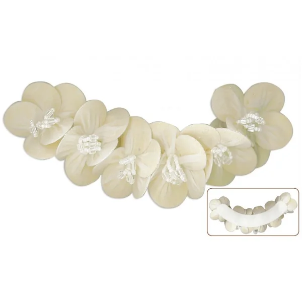 Cuello flor rocalla lino Amalfi - Imagen 2