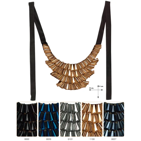 Cuello joya cristal canutillo Teramo