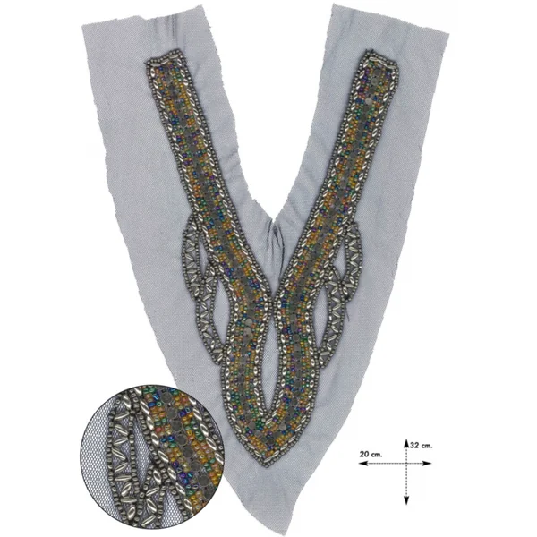 Cuello rocalla abalorios Metal Ortona
