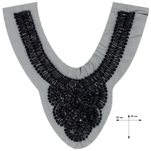 Cuello rocalla abalorios Pompeya