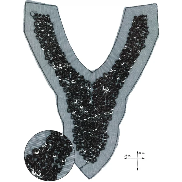 Cuello rocalla lentejuela Ravello