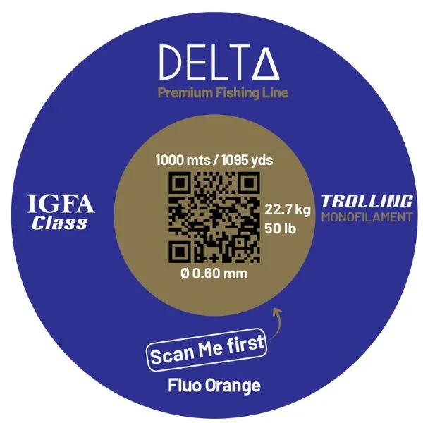 Delta Trolling Orange 0,60mm 1000mt - Monty pesca