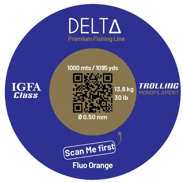 Delta Trolling Yellow 0,50mm 1000mt - Monty pesca
