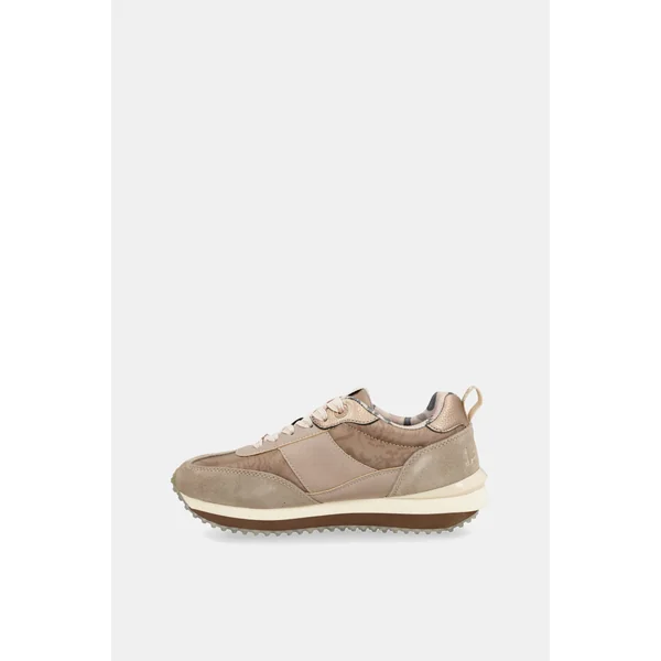 Deportivos beige suela multicolor - Imagen 7