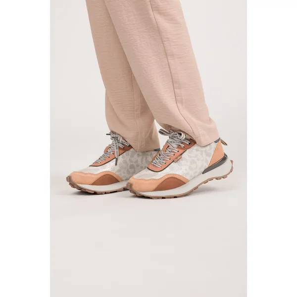 Deportivos beige y naranja - Imagen 2
