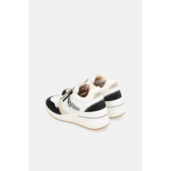 Deportivos con cuña blanco y negro - Imagen 4