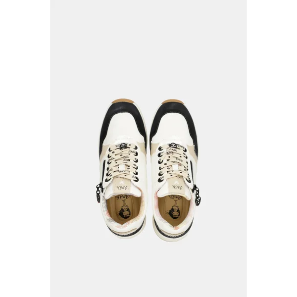 Deportivos con cuña blanco y negro - Imagen 5