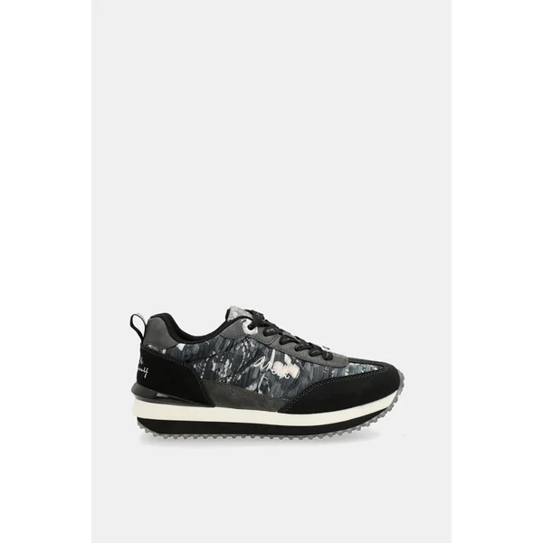 Deportivos negros suela multicolor