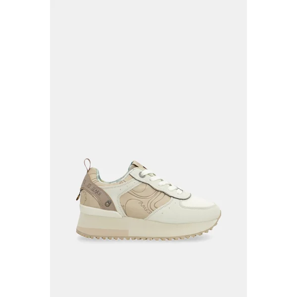 Deportivos plataforma beige
