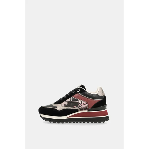 Deportivos plataforma negro estampado - Imagen 8