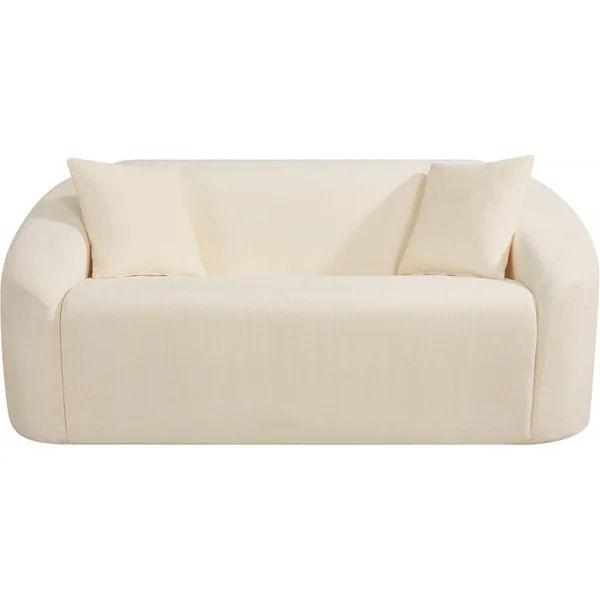 Divano fisso diritto in tessuto "Ondine" - 2 posti - Beige