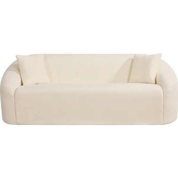 Divano fisso diritto in tessuto "Ondine" - 3 posti - Beige