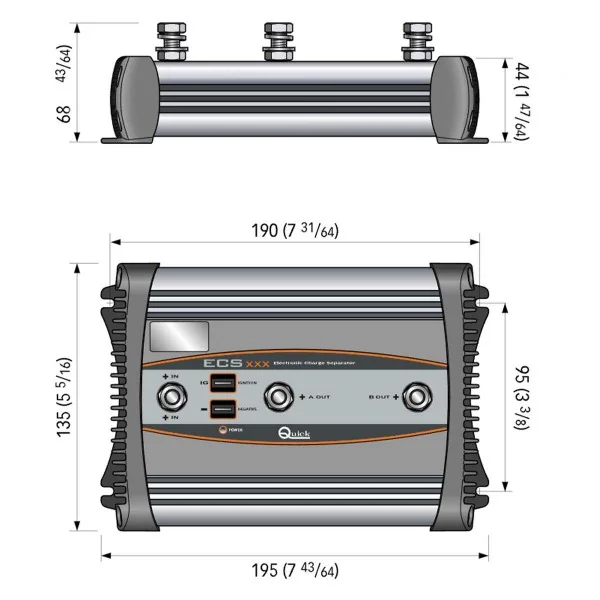ECS163 Distribuidor de carga 1E/3S/160A - Imagen 4