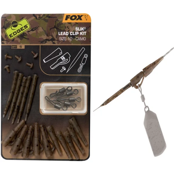 EDGES FOX SLIK LEAD CLIP KIT CAMO TALLA 10