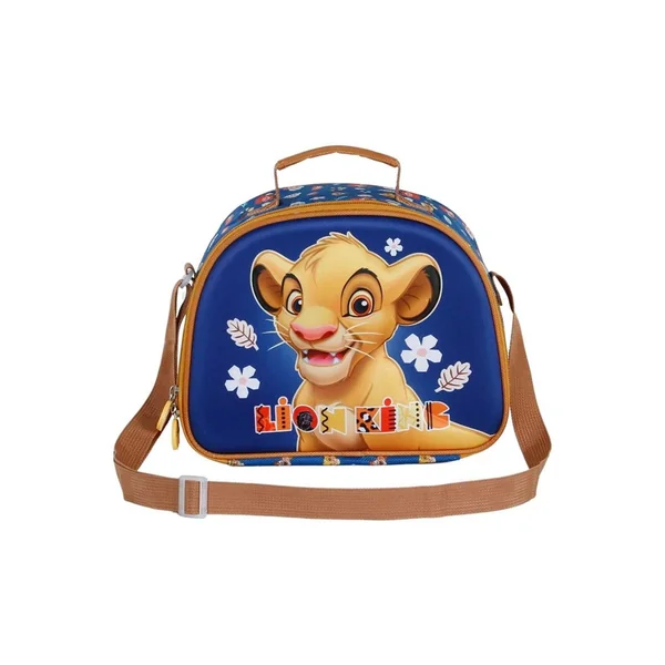 El Rey León Little Face-Bolsa Portamerienda 3D, Azul