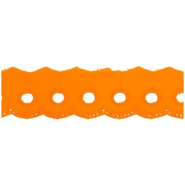 Encaje bordado de algodón 4cm