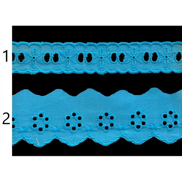 Encaje de batista azul PC44-8