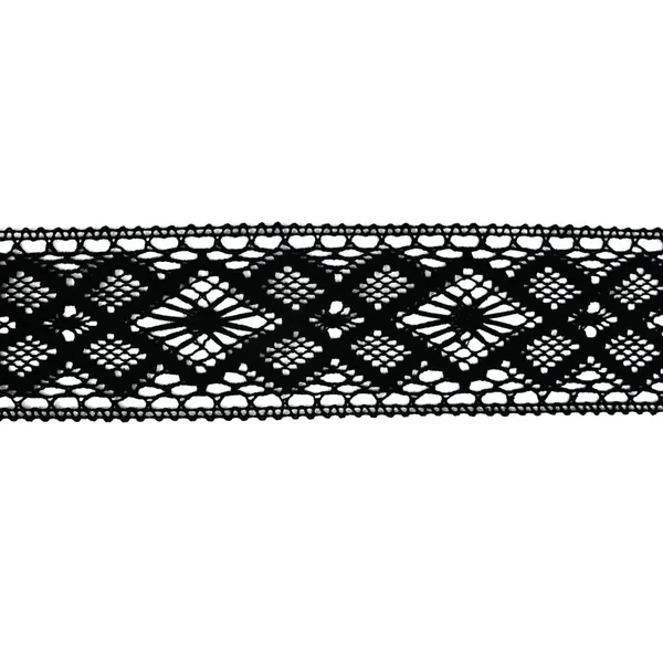 Encaje de hilo fino negro PC22-9