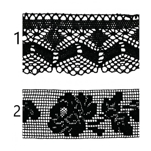 Encaje de hilo negro PC21-6