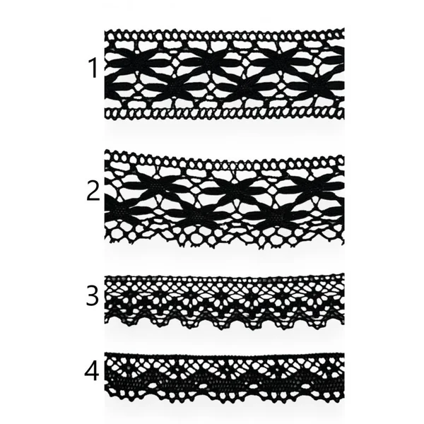 Encaje de hilo negro PC22-1